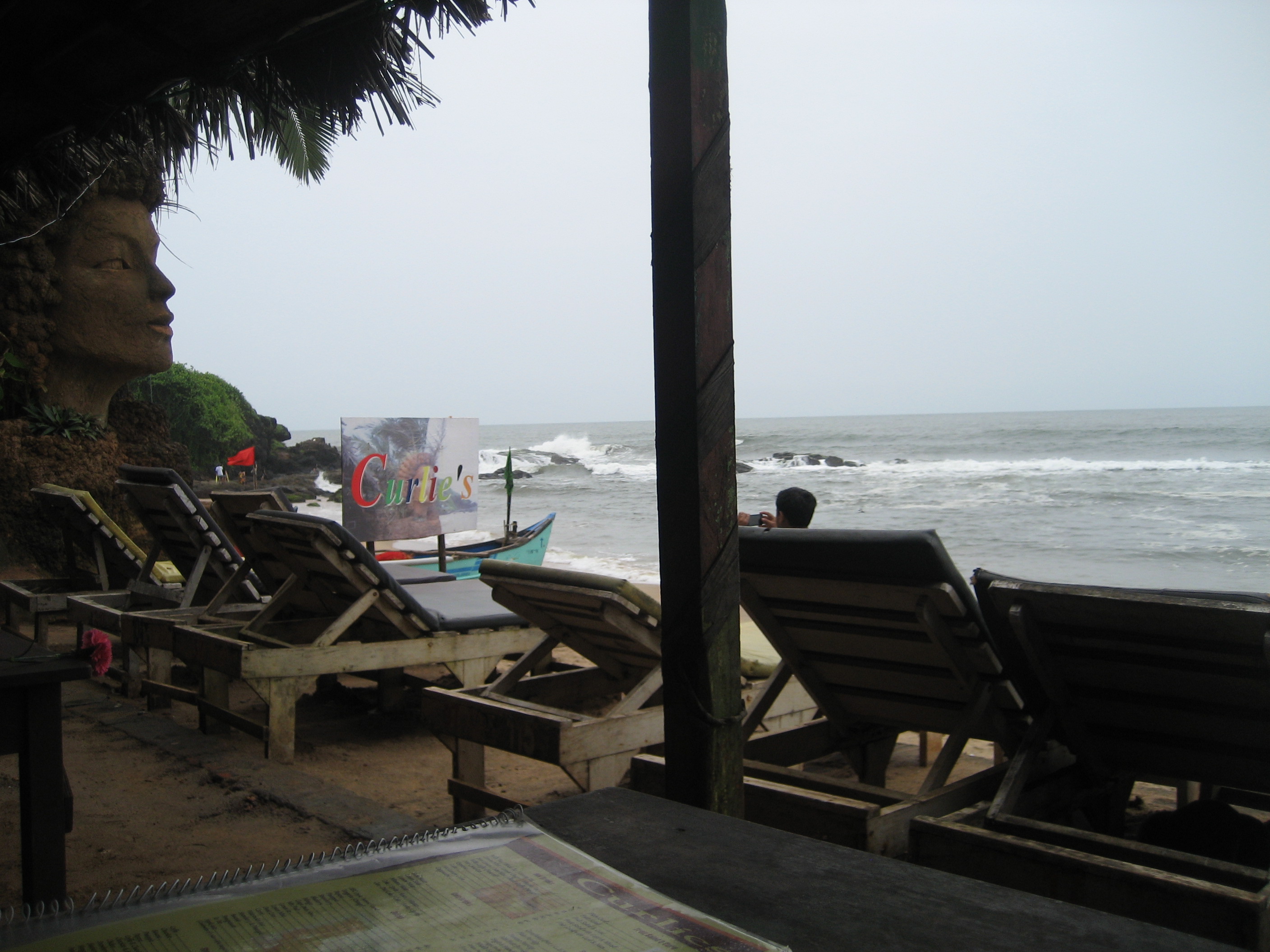 Curlies next to Anjuna beach. Hot relaxing destination for many.