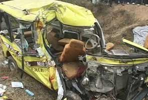 School bus accident. Courtesy: NDTV